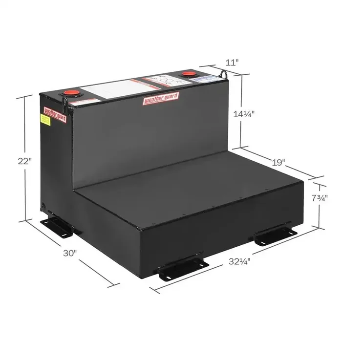 Weather Guard 350-5-02 Transfer Tank L-Shape 50GAL Black