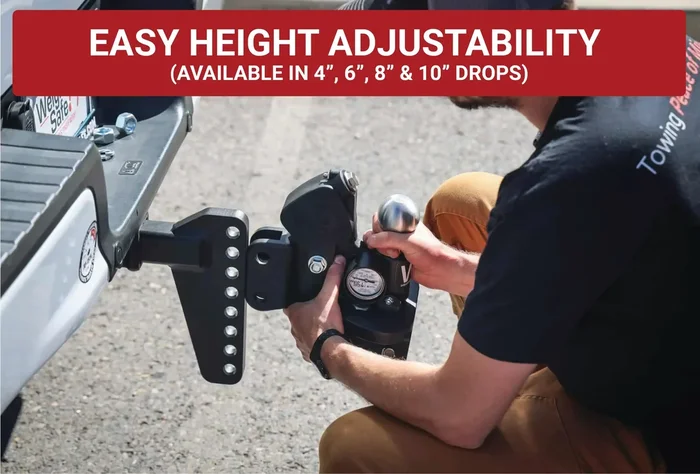 Weigh Safe TTMW10-2.5XL TrueTow Middleweight WDH – 10″ Drop, 2.5″ Shank – 12,500 GTW