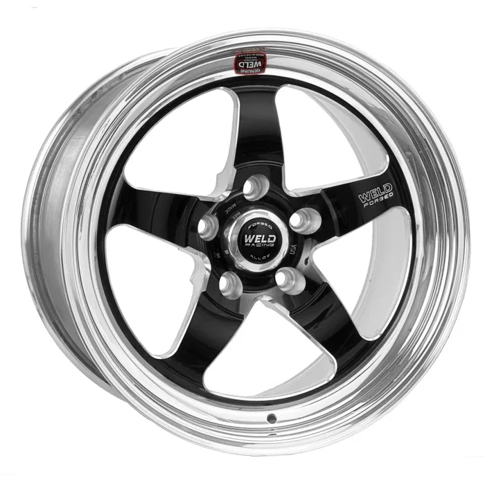 Weld S71 18×11 / 5×4.75 BP / 7.7in. BS Black Wheel (Medium Pad) – Non-Beadlock