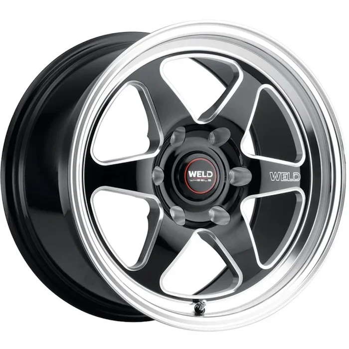 Weld Wheels Ventura 6 Drag Gloss Black with Milled Spoke Windows and Polished Outer Lip 20×5 | 6×139.7 (S1560C084N13)