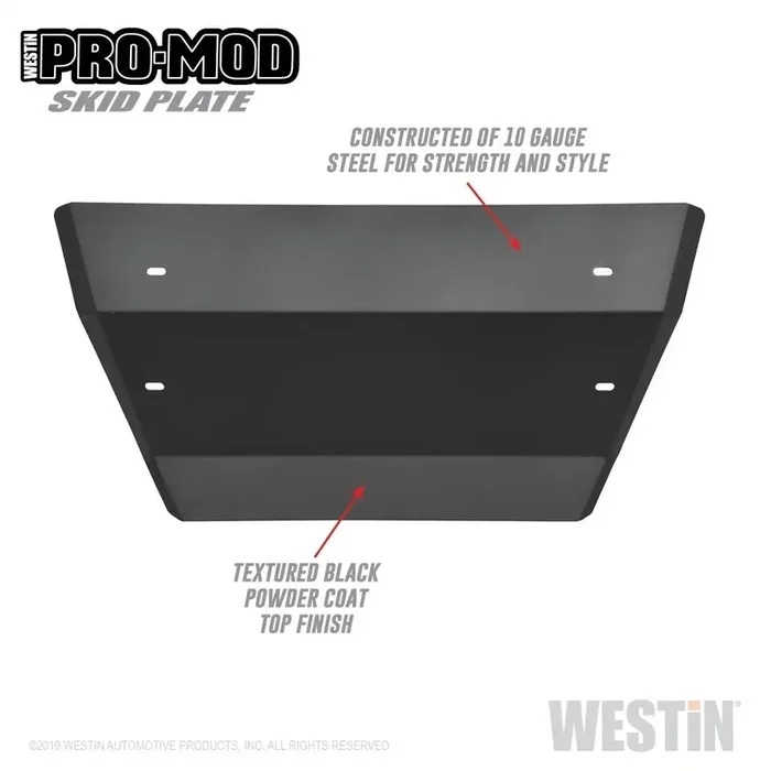 Westin 58-71215 – Pro-Mod Skid Plate Textured Black Steel