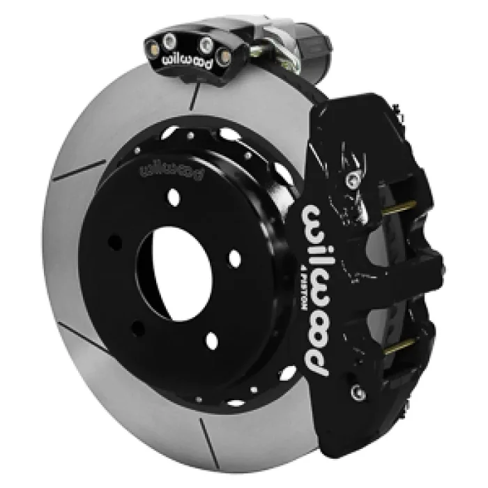 Wilwood 88-98 GM C1500 Aero4 Rear Electronic Parking Brake Kit 14in Rotor 3.25in Offset – Blk
