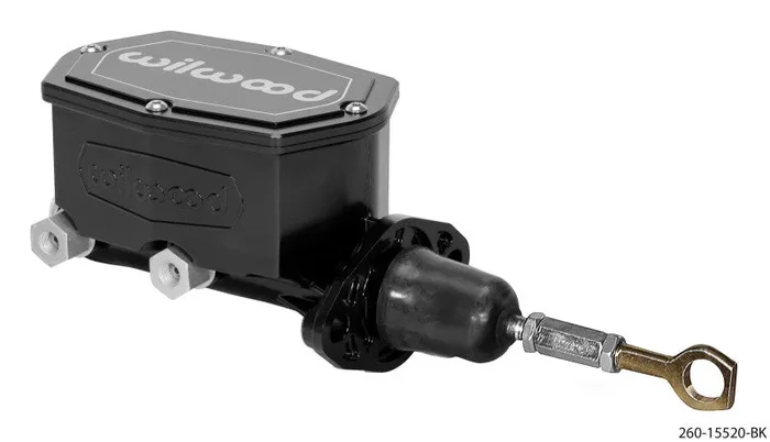 Wilwood Compact Tandem Master Cylinder – 7/8in Bore – w/Pushrod fits Mustang (Black)