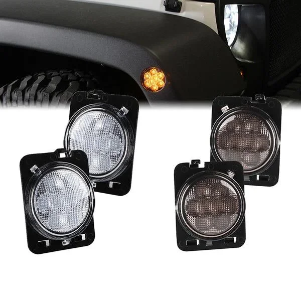 Xprite Fender Lights LED Side Marker Jeep Wrangler JK (2007 – 2018) Clear / Smoke