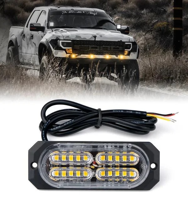 Xprite Squad Series 4W Flush Mount Side Marker Strobe Light – Blue/Red/White/Amber/Combo
