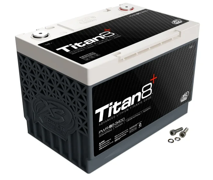 XS Power 14V Lithium Titan 8 Battery w/ M6 Terminal Bolts 2000 Max Amps PWR-S6-3400