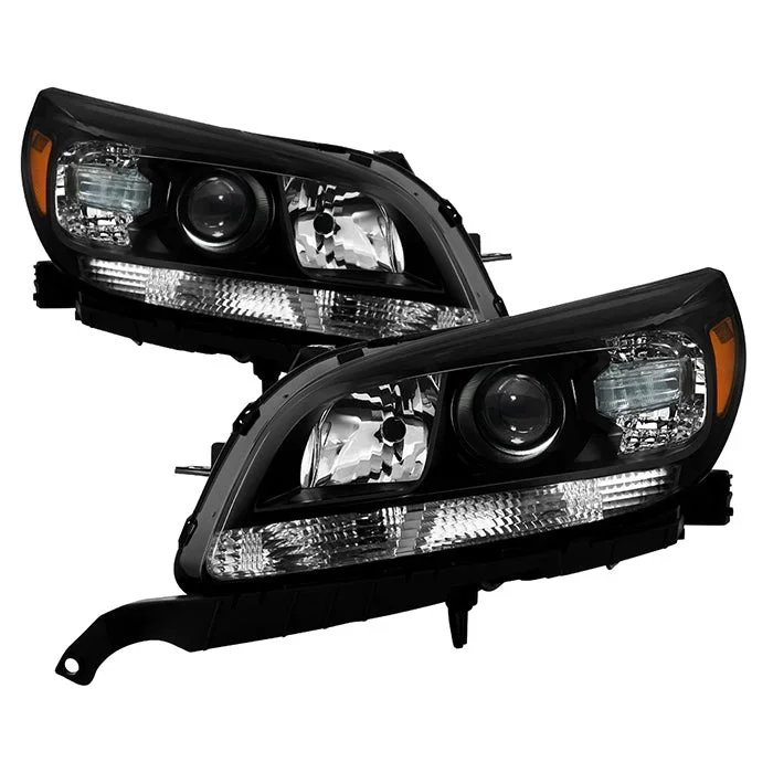 Xtune Projector Headlights Chevy Malibu (13-15) [OE Style] Black w/ Amber Turn Signal Light