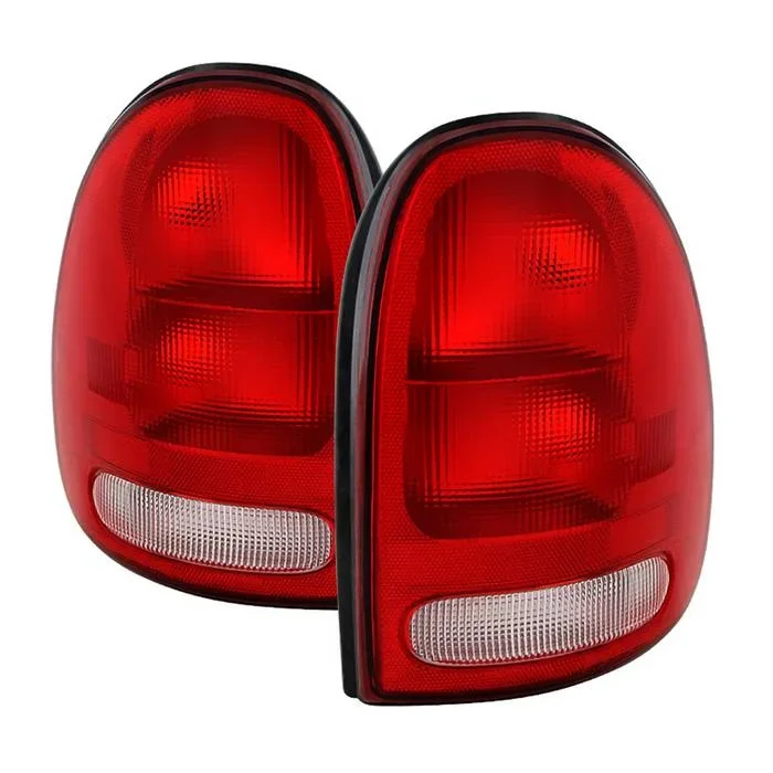 Xtune Tail Lights Dodge Grand Caravan (96-00) [OEM Style] Red or Dark Red Lens